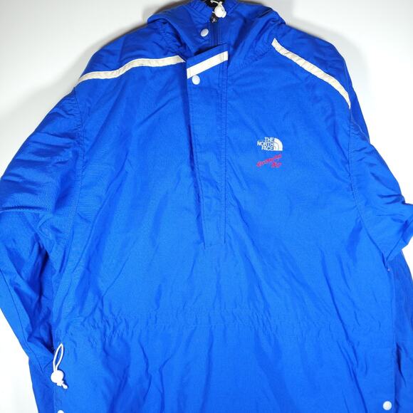 THE NORTH FACE Men's EXTREME XC Vtg Sz M Blue Lightweight Hooded Anorak Jacket - Picture 2 of 13